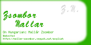 zsombor mallar business card